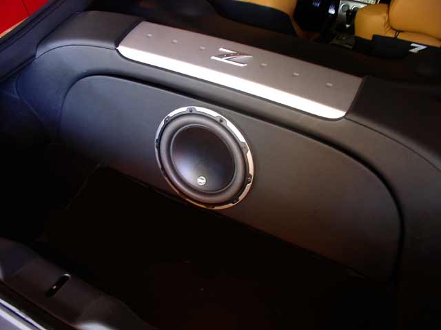 Nissan 350z custom subwoofer box #9